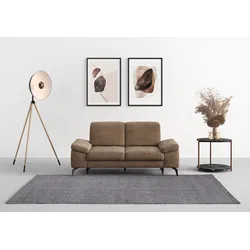 2-Sitzer SIT & MORE "Cabana", braun (latte), B:191cm H:84cm T:123cm, 100% Polyester, Sofas, Breite 191 cm, wahlweise mit Sitztiefen- und Kopfteilfunktion