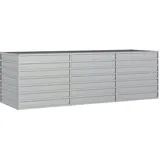 vidaXL Garten-Hochbeet verzinkter Stahl 240 x 80 x 77 cm Silbern
