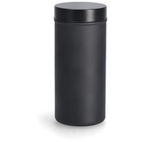 Zeller Vorratsglas m. Metalldeckel, 1250 ml, schwarz, ca. Ø 10 x 22,5 cm, Aufbewahrung, Glasbehälter, Vorratsdose