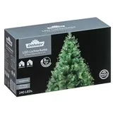 Dehner LED-Lichterkette für Tannenbäume bis ca. 2 m, 240 LEDs, warmweiß, Grün