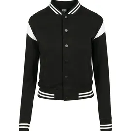 URBAN CLASSICS Inset College Jacke Black / White 158-164 cm