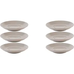 Untertasse APS "6er Set Kaffeeuntertasse -SNUG-", grau, H:2,5cm Ø:14,5cm, Porzellan, Speiseteller, hochwertig verarbeitetes Material
