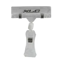 XLC Preisschildhalter mit doppelter Klemmung transparent, Logo