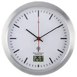 Renkforce E1003R Funk Wanduhr 17 cm x 6 cm Silber Badezimmer-/Feuchtraum geeignet