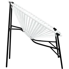 vidaXL Gartenstuhl-Set 3-tlg. 70 x 83 x 42,5 cm schwarz/weiß