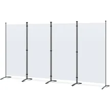 Angel Living Paravent 4tlg 324 X170CM Sichtschutz Balkonbespannung Balkonsichtschutz Paravent Raumteiler Trennwand,Elfenbein