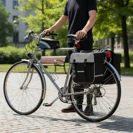 Tectake Fahrradtasche Georg schwarz/grün