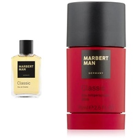 Marbert Classic homme/man, Eau de Toilette Vaporisateur, 1er Pack (1 x 100 ml) & Classic homme/man, 24 Hour Antiperspirant Stick, 1er Pack (1 x 75 ml)