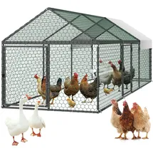 Vevor Freilaufgehege 1 x 3 x 1 m schwarz/weiß