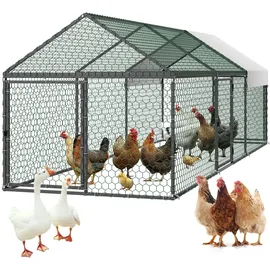 Vevor Freilaufgehege 1 x 3 x 1 m schwarz/weiß