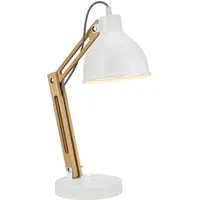 Licht-Erlebnisse Schreibtischlampe moderne Arbeitsleuchte Holz 44cm