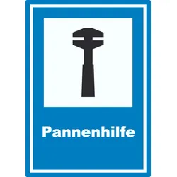 Pannenhilfe Aufkleber A4 (210x297mm)