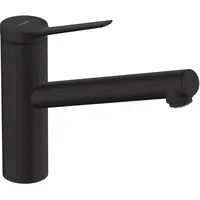 Hansgrohe Zesis M33 Einhebel-Küchenarmatur ComfortZone 150, CoolStart, wassersparend, 1 Strahlart , Chrom, Ausladung 220 mm, Schwarz Matt