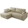 MKS Eckschlafsofa, CUBO L Beige Velvet - links