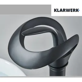 klarwerk NAVIS Wasserfall Wasserhahn Bad Schwarz