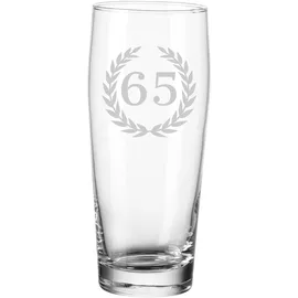 LUXENTU Willi Becher Bierglas Helles-Glas 0,5 Liter mit Eichung - 65. Jubiläum