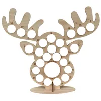 XUEYEGONGJI Weihnachtsschokoladenrahmen Holz Adventskalender Weihnachtsfeier Schokolade Frame Frohe Weihnachten Dekorationen Geschenke für Kinder Elch Elche