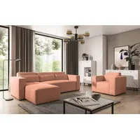 Fun Möbel Ecksofa Schlafsofa inkl. Sessel WALDO, inkl. 5 Rückenkissen