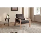 sit&more Sessel »Kolding«, Armlehnen aus Buchenholz in natur, verschiedene Bezüge und Farben grau