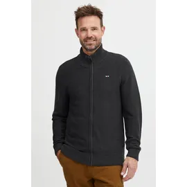 FQ1924 FQVillum Herren, Strickjacke Cardigan Feinstrick mit hochabschließendem Kragen, Größe:L, Farbe:Charcoal mix), (200278) | L