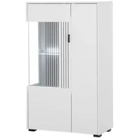 Furn.design Vitrine weiß matt Wohn- und Esszimmer Highboard 75