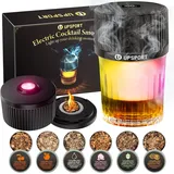 Elektrisches Cocktail Smoker Kit Mit 4 Lichtmodi Wiederaufladbarer Whisky Räuche