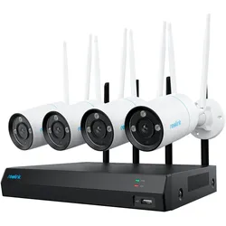 REOLINK Überwachungskamera "NVS12-8MB4W WiFi System", schwarz (schwarz, weiß), B:20,5cm H:29cm T:37cm, Überwachungskameras