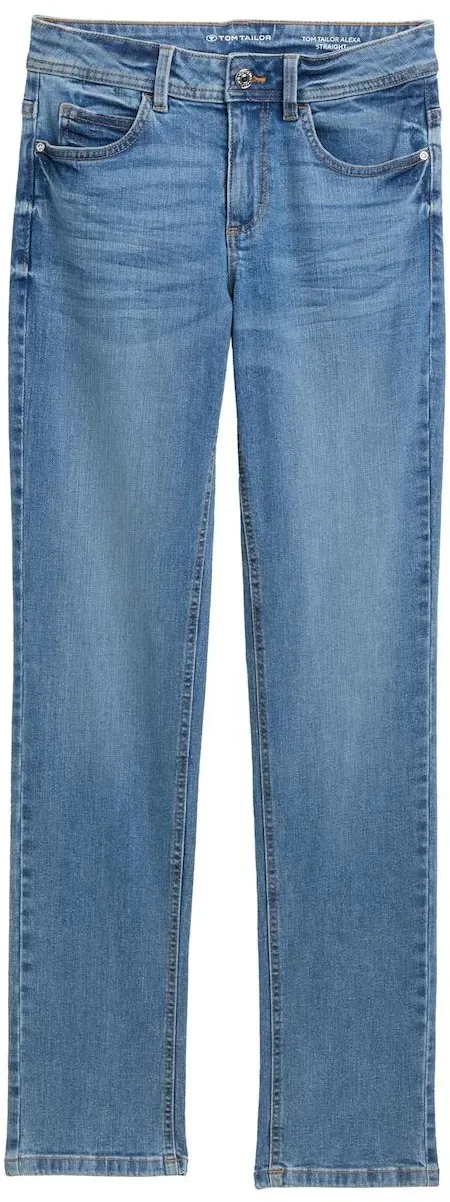 TOM TAILOR Damen TTALEXA STRAIGHT Jeans, blau, Uni, Gr. 31/32