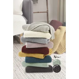 Primera Strick Kuscheldecke 130 x 170 cm Grau