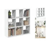 vidaXL Raumteiler-Bücherregal Weiß 102x29x103,5 cm Holzwerkstoff