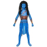 maskworld Blauer Stammeskrieger Kostüm für Jungen Kindergröße: 134-140 - Blau