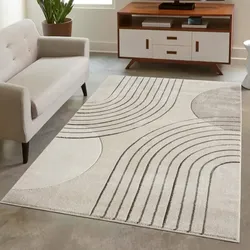 Carpet City Teppich »BONITO 7170«, rechteckig, 11 mm Höhe, Läufer, Flachflor, Hochtief-Muster/ 3D-Effekt, Geo-Muster, Wohnzimmer Carpet City braun B: 120 cm   1 St.