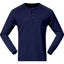 Bergans Lysebu Wool Henley Sweatshirt Blau L
