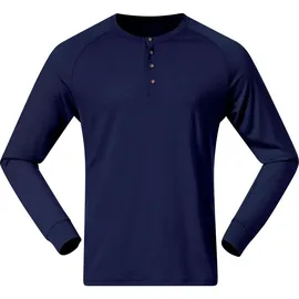 Bergans Lysebu Wool Henley Sweatshirt Blau L
