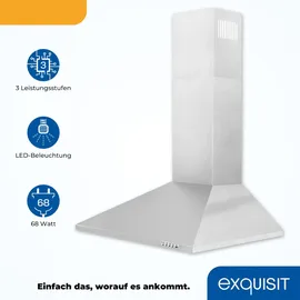 Exquisit KH 60-8 Wandhaube 60 cm inox
