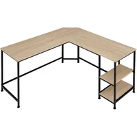 Tectake Eckschreibtisch Hamilton Eiche / Braun
