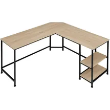 Tectake Eckschreibtisch Hamilton Eiche / Braun