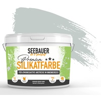 SEEBAUER diy® Silikatfarbe Grau für Innen (No. 216 Sierra Nevada 2,5 Liter) Mineralfarbe Grautöne hohe Deckkraft