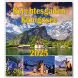 Plenk Media und Verlag Berchtesgaden Königssee Postkartenkalender 2025: mit Mondphasen und allen Motive als Postkarte mit Schnittkontur