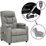 vidaXL Massagesessel Elektrisch Polyester 94 x 101,5 x 0 cm Hellgrau