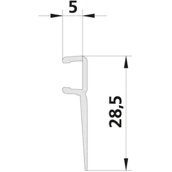 Kermi Nica Ersatz-Dichtung senkrecht 200 cm 2535893, Ersatzteile,