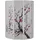 Homestyle4u Paravent Weiß Holz Shoji Reispapier Kirschblüten Shoji