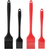 JIYIN 4 Stück Silikon Backpinsel, Küchenpinsel Silikon Pinsel Grillpinsel Silikonpinsel Küche für Backen,Kochen,Grillen
