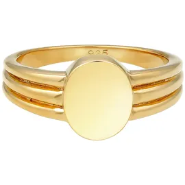Elli Ring 925 Sterling Silber Siegelring in gold, | Gr.: 52