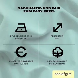 schlafgut Easy Jersey 120 x 200 - 130 x 220 cm petrol light
