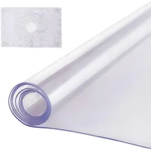 Vevor Kunststoff-Tischdecke, 61 x 121,9 cm, 2,0 mm dick, transparenter Tischschutz, rechteckige PVC-Schreibtischunterlage, wasserdichte und leicht zu reinigende Schreibtischunterlage, Tischdecke,