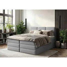 Roller Boxspringbett 180 x 200 cm H2 Grau