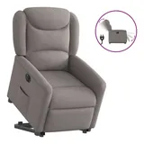 vidaXL Relaxsessel mit Aufstehhilfe Elektrisch Taupe Stoff