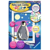 Ravensburger 28775 - Malen nach Zahlen Kleiner Pinguin Malset mit Leuchtfarbe