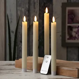 MARELIDA LED Stabkerzen 24 cm creme 4 St.